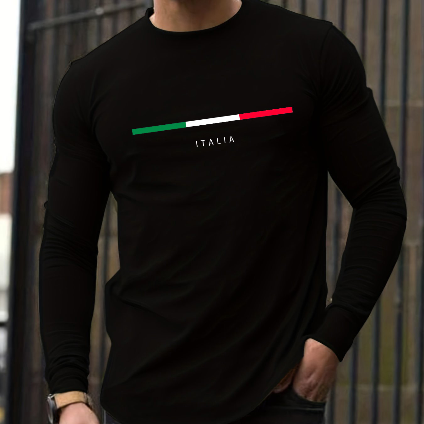 Men'S Fashion T Shirts - %100 Saf Pamuk Erkek Uzun Kollu
