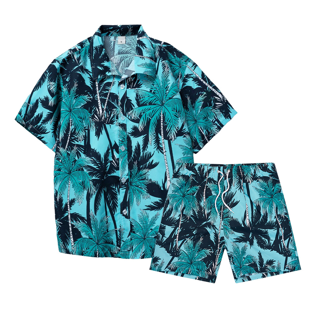 Mens Fashion Clothes - Hawaii Hindistan Cevizi Ağacı 3D Baskılı