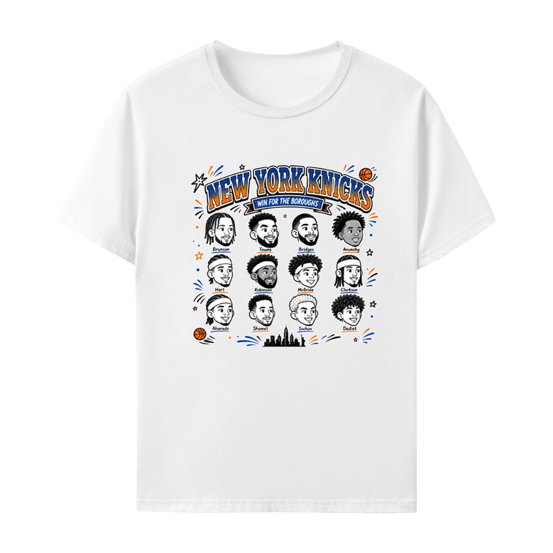 Men'S Fashion New York - New York Knicks Lineup T-shirt Erkekler