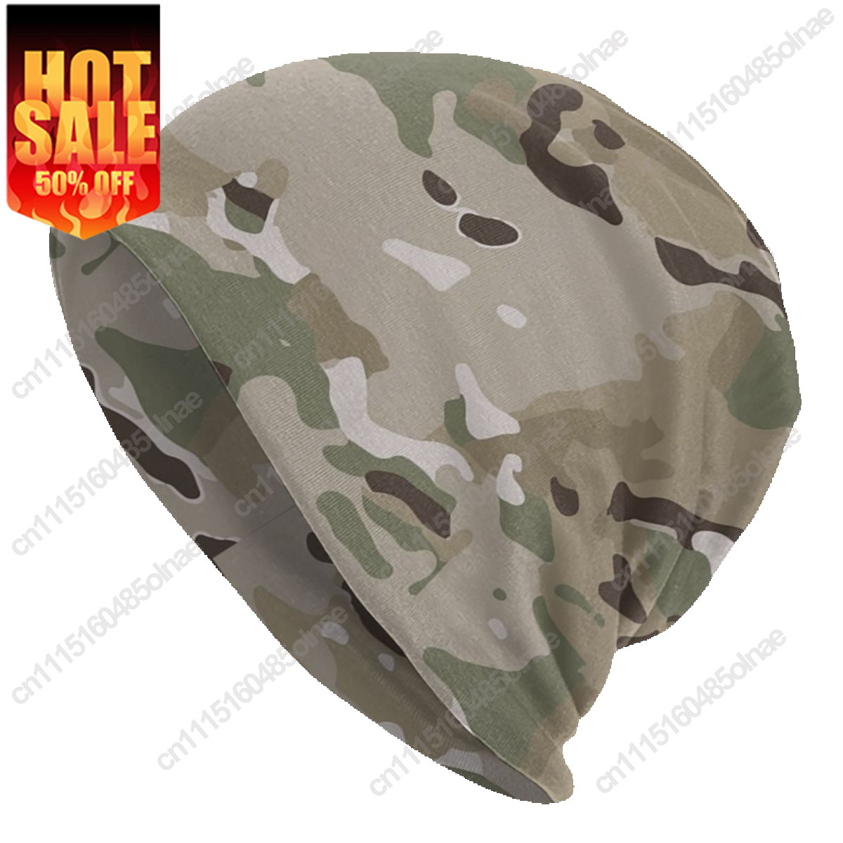 Men'S Fashion With Hat - Multicam Kamuflaj Desenli Bere, Örgü Bere,