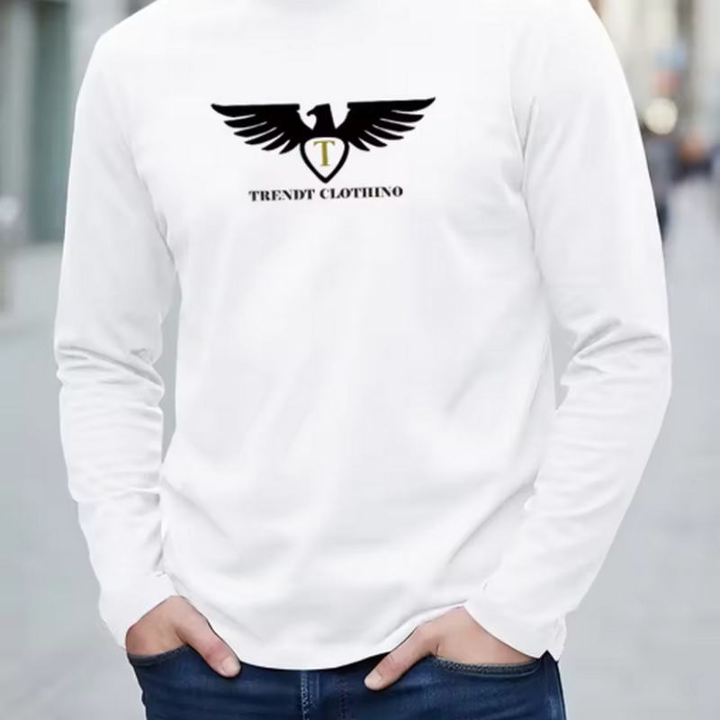 Men'S Fashion T Shirts - Yeni, %100 pamuklu, sonbahar koleksiyonuna ait,