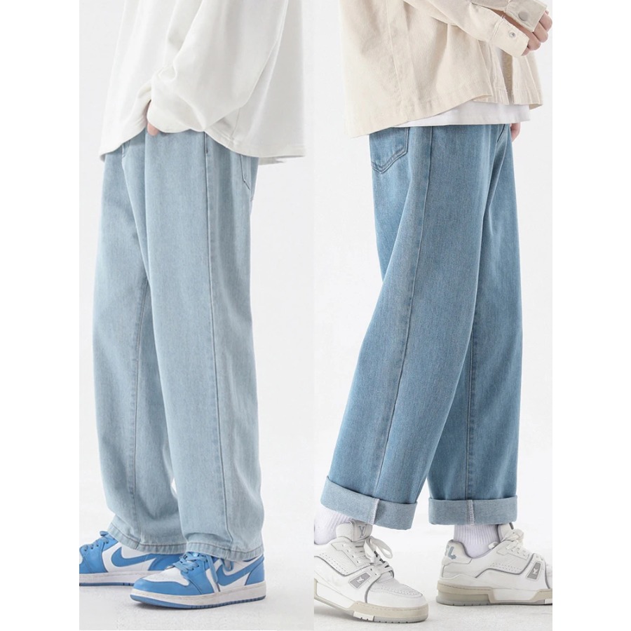 2026 Yeni Kore Modası Erkek Gü - Men'S Fashion Grey Jeans incelemesi ve fiyatı