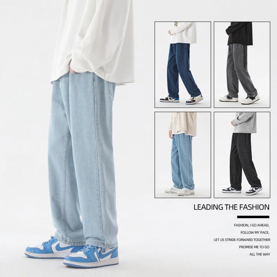 2026 Yeni Kore Modası Erkek Gü - Men'S Fashion Grey Jeans incelemesi ve fiyatı