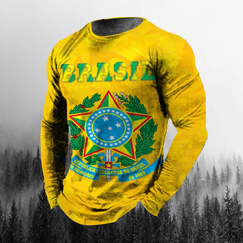 Vintage Brezilya Bayrağı 3D Ba - Mens Fashion Clothes incelemesi ve fiyatı