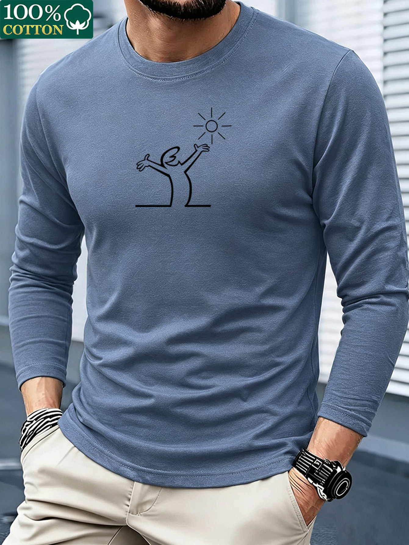 Erkek %100 Pamuklu Uzun Kollu  - Men'S Fashion T Shirts incelemesi ve fiyatı