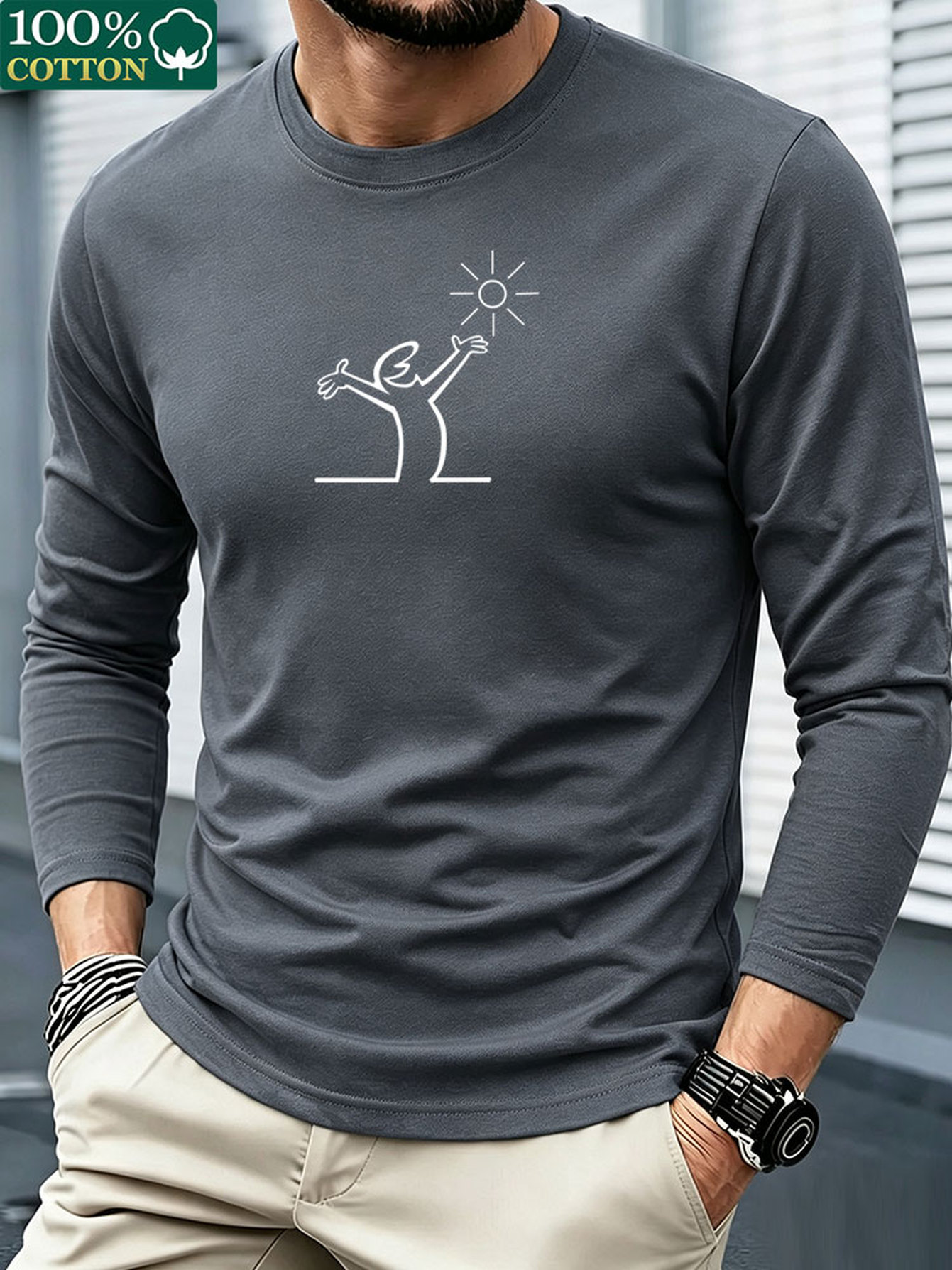 Erkek %100 Pamuklu Uzun Kollu  - Men'S Fashion T Shirts incelemesi ve fiyatı