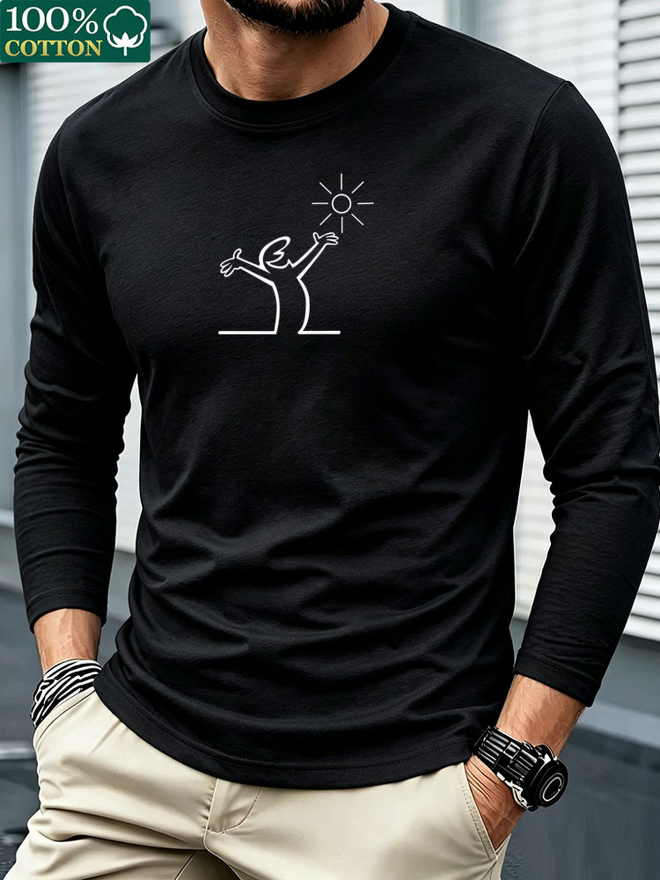Erkek %100 Pamuklu Uzun Kollu  - Men'S Fashion T Shirts incelemesi ve fiyatı